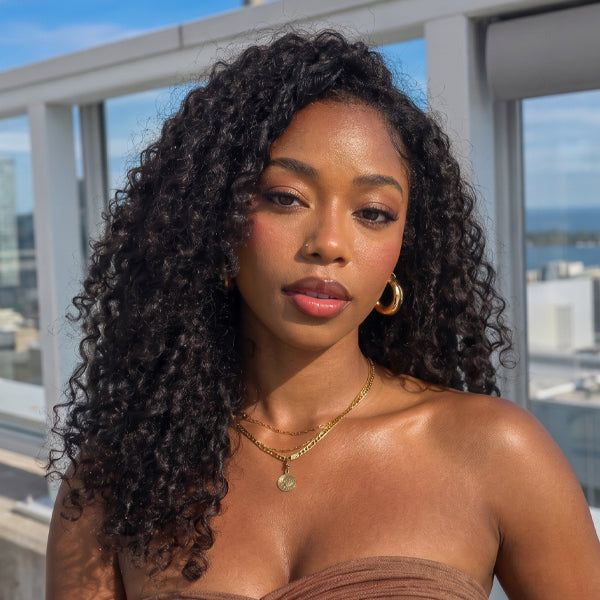OQ HAIR Premium Burmese Curly Crochet Human Hair Soft Defined Curls Miracle Knots For Everyday Glam