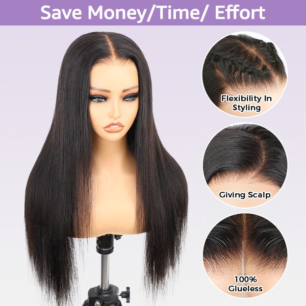 BOGO Long 26inches-32inches Straight/Wavy/Curly Wear Go Wig Various Styles Pre-cut 7x5 HD Lace Wig