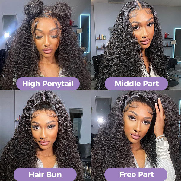 Deep Wave Natural-Looking 13x6 Lace Frontal Human Hair Wig With Natural Melt Hairline