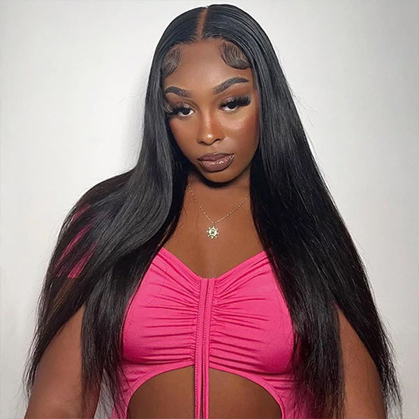 Silky Straight U Part Wig Human Hair Easy Install Wear Go Glueless Wig With Drawstring Cap
