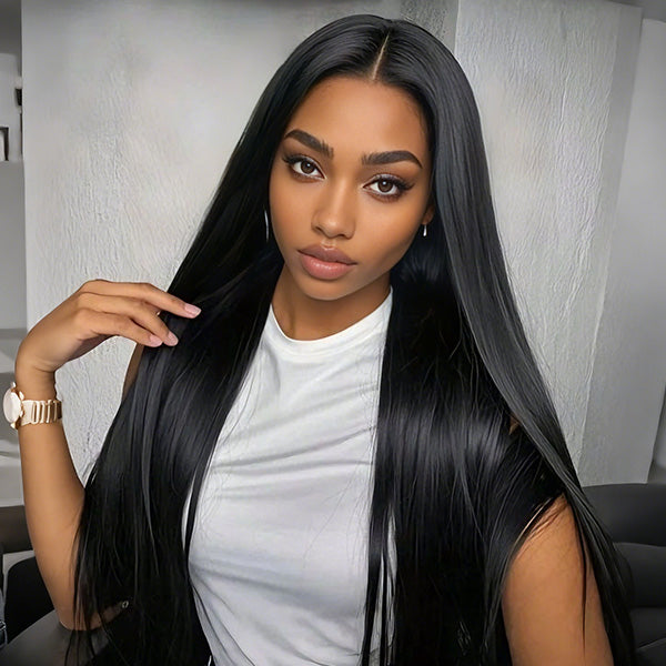 Silky Straight U Part Wig Human Hair Easy Install Wear Go Glueless Wig With Drawstring Cap