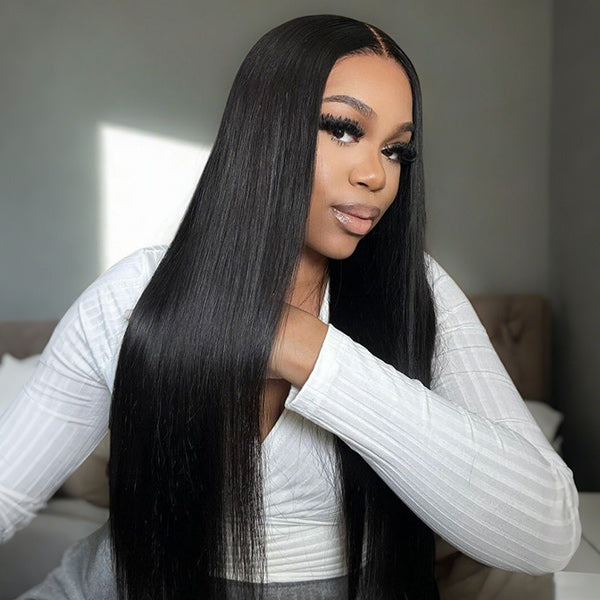 OQ HAIR Straight Hair Glueless Pre-cut 7x5 HD Lace Wear Go Wig With Elastic Drawstring Natural Appearance