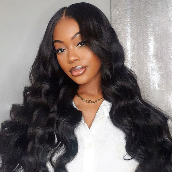 OQ HAIR Body Wave Seamless Blend Wear Go Glueless Wig Bleached Knots Pre-Cut 7x5 HD Lace Natural Hairline
