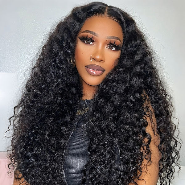 OQ HAIR Glueless Deep Wave Melt Into Skin Bleached Knots Wear Go Glueless Wig Pre-Cut 9x6 HD Lace Personalized fit