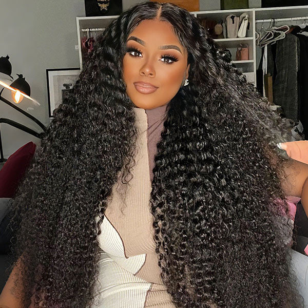 OQ HAIR Water Wave Flexible Fit Pre-Cut 7x5 HD Lace Wear Go Glueless Wig with Elastic Drawstring