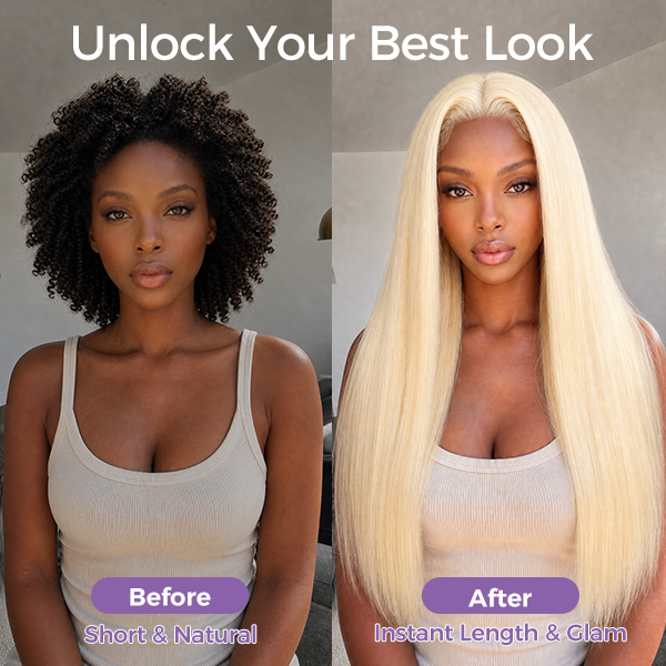 613 Blonde Straight Human Hair Lace Front Wigs 13x4 Invisible Skin Melt Lace Closure Wigs with Baby Hair