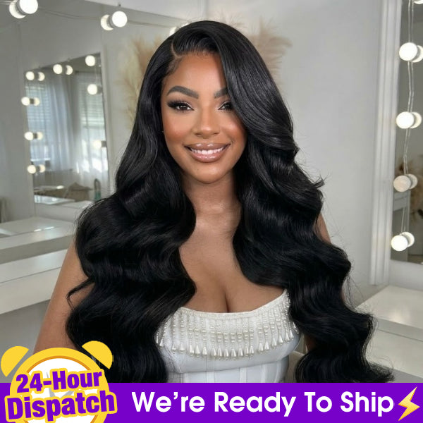24h Shipping | Body Wave Wear Go Wig Snug Fit Drawstring 13x6 HD Lace Front Glueless Wig