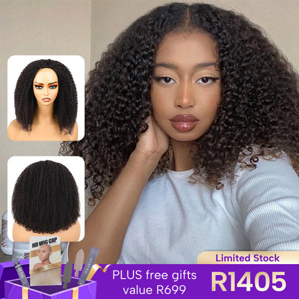 80% OFF | Kinky Curly 3-In-1 Half Wig Invisible Hairline Protective Style