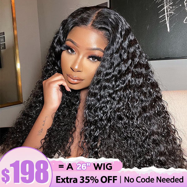 Clearance Sale | 13x4 Water Wave HD Lace Front Wigs Pre-plucked Wet And Wavy Brazilian Human Hair Wigs 200% Density