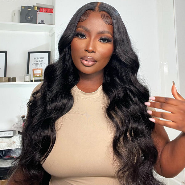 Flash Sale | Body Wave Hair Wear & Go Glueless Wigs 4x6 Pre Cut HD Lace Closure Wigs With Pre Plucked Nautral Hairline