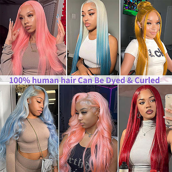 18"=$119 | OQ HAIR 613 Blonde Straight 13x4 Lace Frontal Wig Pre Plucked Hairline Easy to Install