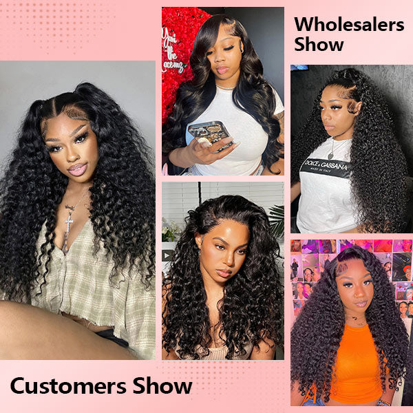 Wholesale Package | Long 13x4 HD Lace Front Wigs Human Hair Pre Bleached