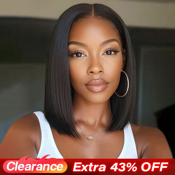 CLEARANCE | Straight Hair Bob Pre-cut 7x5 HD Lace Front Wear Go Glueless Wig