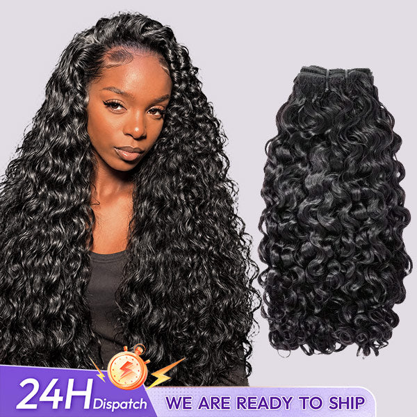 Indian Curly Unprocessed Virgin Hair Bundles Thick Ends Machine Weft Sew In Weaves 1/3/4 Pcs