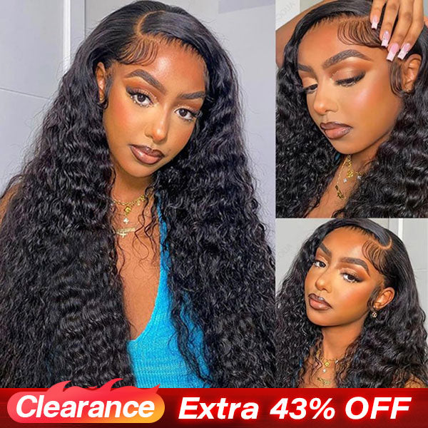 CLEARANCE | Water Wave Pre-cut 7x5 HD Lace Wear&Go Glueless Wig 220% Density