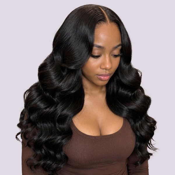 OQ HAIR Beginner Friendly Body Wave Closure Wig with Pre-cut HD Lace and Invisible Knots
