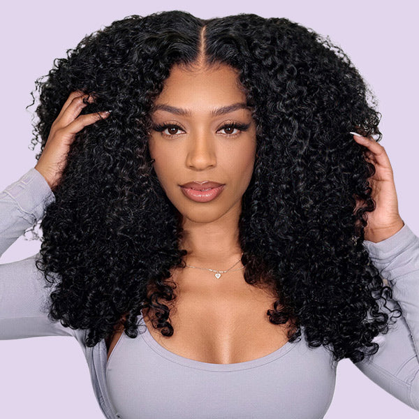 OQ HAIR Pixie Curly V Part Wig Glueless No Leave Out Beginner Friendly Quick Install