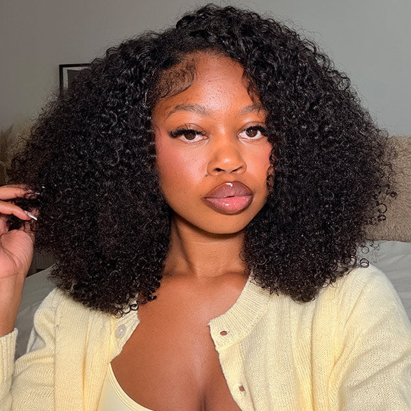 OQ HAIR Pixie Curly V Part Wig Glueless No Leave Out Beginner Friendly Quick Install