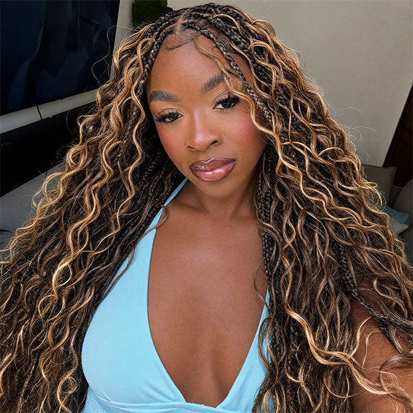24h Shipping | OQ HAIR Body Wave Highlight 4/27 Color Lightweight Crochet Hair Natural Volume Seamless Look