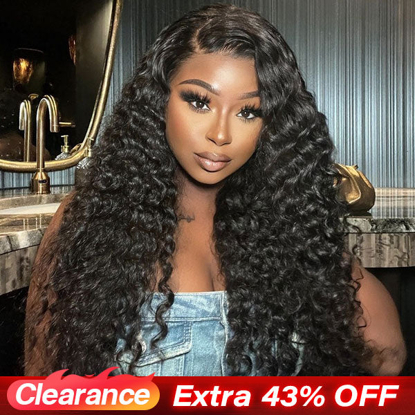 CLEARANCE | Deep Wave 13x6 Lace Frontal Wigs Pre-plucked Hairline With Natural Baby Hair