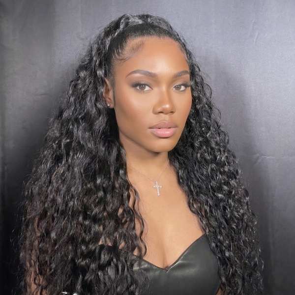 Loose Deep Wave Ponytail With Clip In 100% Human Hair Wrap-around With Drawstring Ponytail Extension Quality Hair
