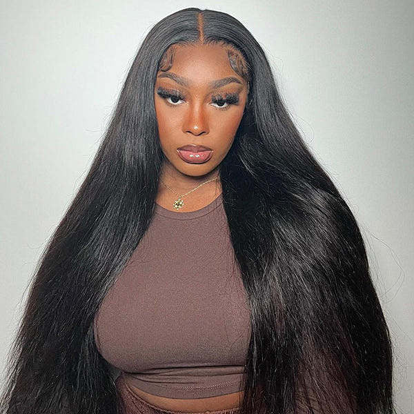 OQ HAIR Straight Hair Glueless Pre-cut 7x5 HD Lace Wear Go Wig With Elastic Drawstring Natural Appearance