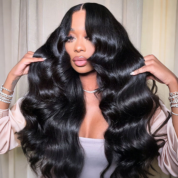 OQ HAIR Glueless Body Wave Elastic Drawstring Wear Go Wig Pre-bleached Knots Pre-Cut 13x6 HD Lace