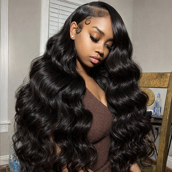 OQ HAIR Glueless Body Wave Elastic Drawstring Wear Go Wig Pre-bleached Knots Pre-Cut 13x6 HD Lace