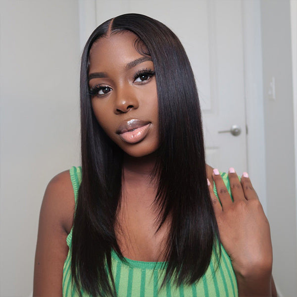 CLEARANCE | Straight Hair Layered Cut Wear Go Glueless Wig Pre-Bleached Tiny Knots