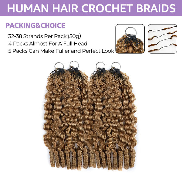 Pre-Sale | OQ HAIR Burmese Curly #27 Honey Blonde Pre-Looped Crochet Human Hair Extensions For Natural Protective Styles