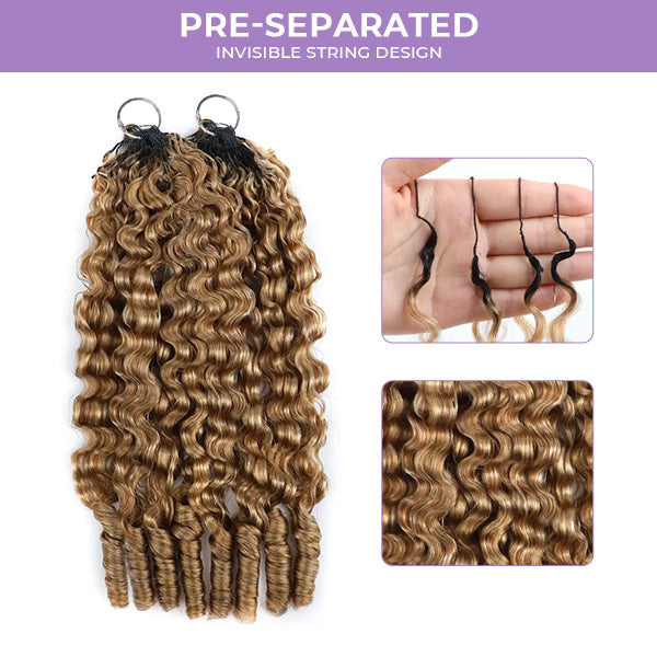 Pre-Sale | OQ HAIR Burmese Curly #27 Honey Blonde Pre-Looped Crochet Human Hair Extensions For Natural Protective Styles