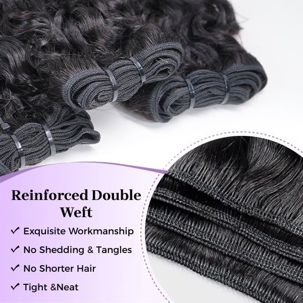 Indian Curly Hair Bundles Double Weft Bleach Friendly Natural Color Hair Extensions 1/3/4 Pcs