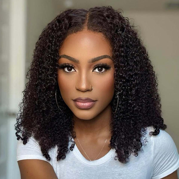 OQ HAIR Afro Curly FreedoorM Wig Back Hole Desgin Pre-Cut 9x6 Skin Lace Snug Fit Drawstring Wear Go Glueless Wig