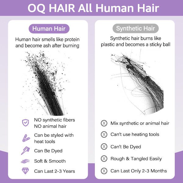 OQ HAIR Pre-Separated Loose Deep Crochet Human Hair Salon-Quality Boho Hair Braids