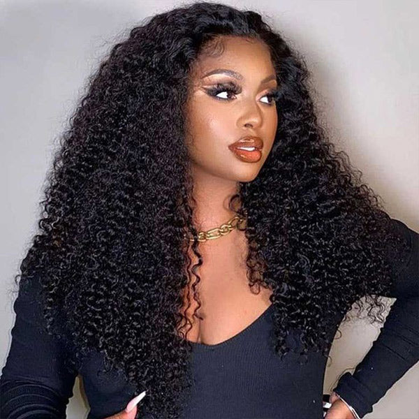 24h Shipping | Kinky Curly Bomb Look 100% Human Hair 13x4 13x6 Lace Frontal Wig For Women