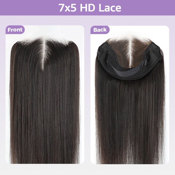 OQ Hair Straight Replaceable Zip Lace Tops For Block Wig