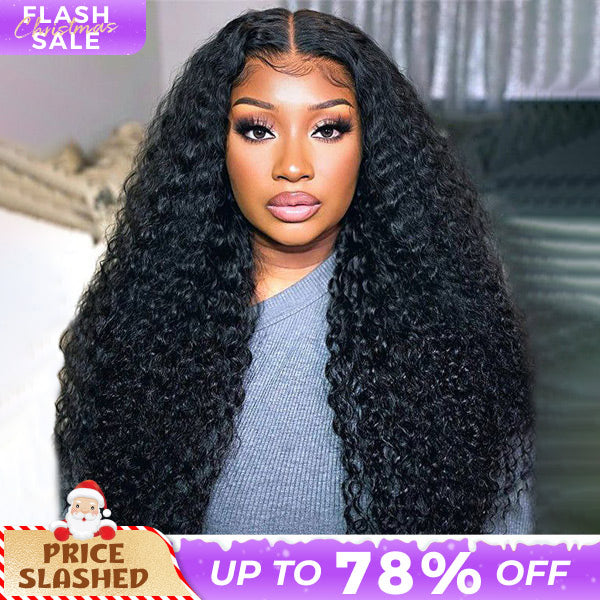OQ HAIR Water Wave Wear Go Wig Pre-cut 7x5 HD Lace Bleached Knots Wig With Pre-plucked Hairline