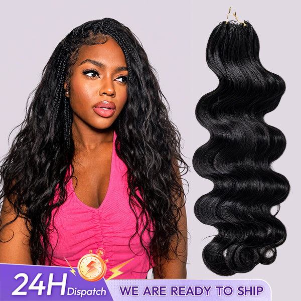 24h Shipping | OQ HAIR Whisper Soft Body Wave Crochet Hair Weightless Fast Home Application