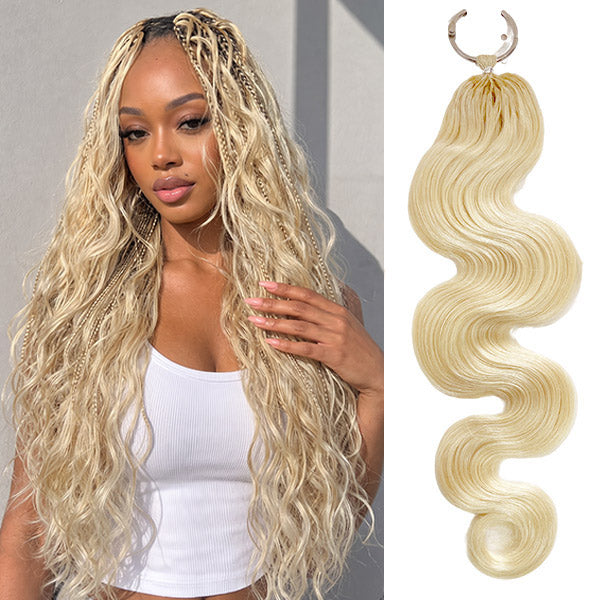 OQ HAIR #613 Blonde Body Wave Crochet Human Hair For Boho Braids Natural Protective Styles For Everyday Glam