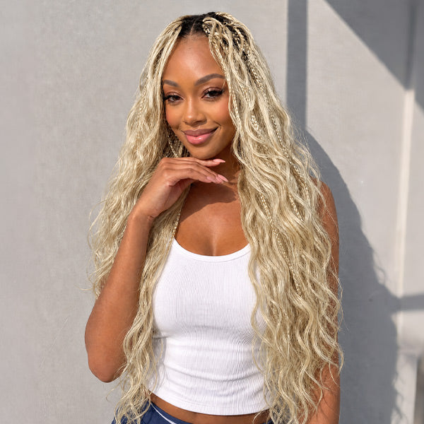 OQ HAIR #613 Blonde Body Wave Crochet Human Hair For Boho Braids Natural Protective Styles For Everyday Glam