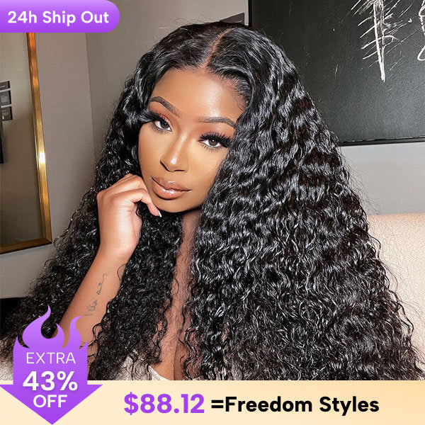 CLEARANCE |  Water Wave 13x4 HD Lace Frontal Wigs Pre-plucked Wet And Wavy Brazilian Human Hair Wigs