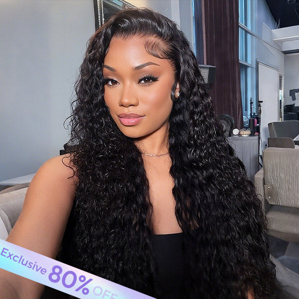 OQ HAIR Long Length Glueless Water Wave Easy install Skin HD Lace Wear Go Wig For Daily Wear