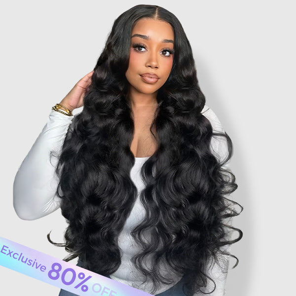 OQ HAIR Instant Wear Long Body Wave Pre-cut 9x6 Skin HD Lace Wear Go Glueless Wig For Travel