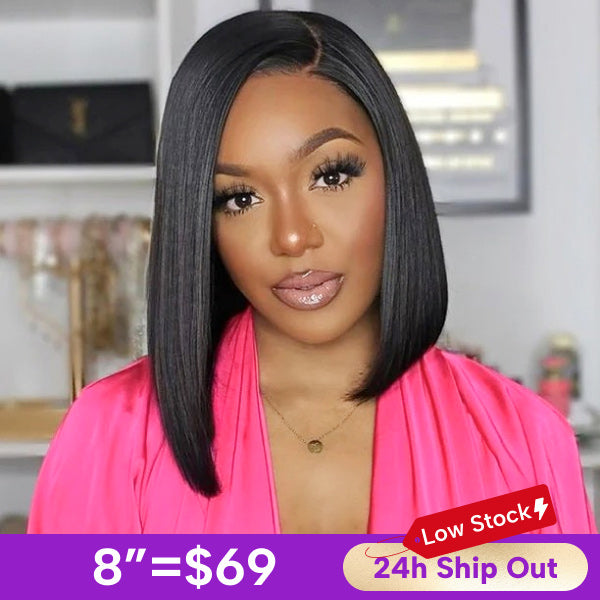 Exclusive Flash | Straight Bob Pre-Cut 9x6 Lace Wear Go Wig