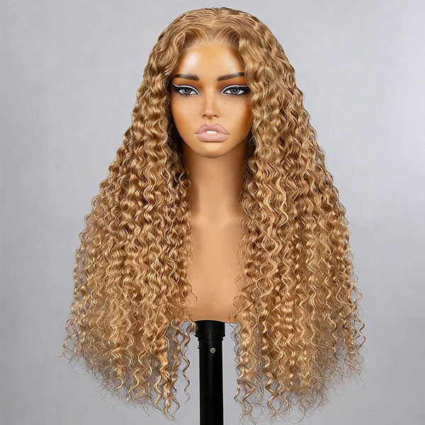 OQ HAIR Honey Blonde #27 Color Glueless Pre-Cut 7x5 Lace Wear Go Wig Pre-Everything Style For Daily Wear