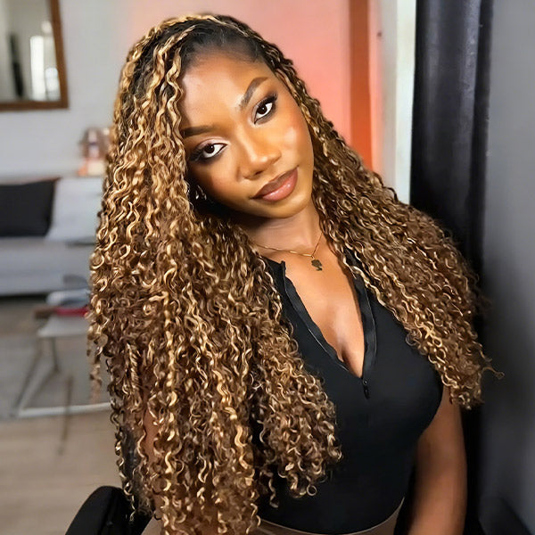 Pre-Sale | OQ HAIR Highlight 4/27 Burmese Curly Crochet Human Hair With Miracle Knots for Easy Install