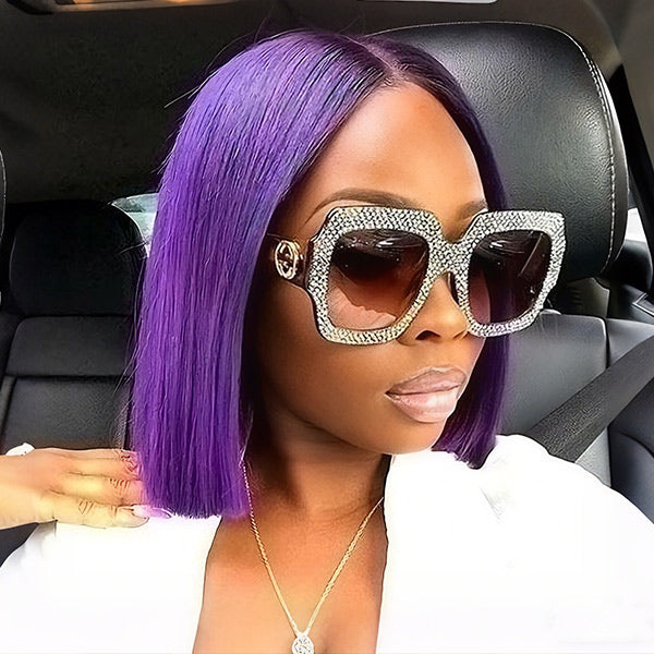 Highlight 4/27 Color & 99J Color Bob Wigs Human Virgin Hair Preplucked Lace Front Wigs