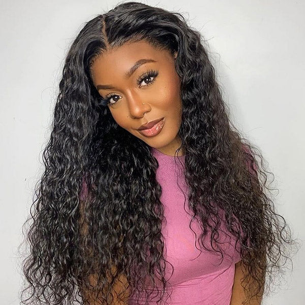 Flash Sale | Water Wave Elastic Drawstring Wear Go Glueless Wig Pre-Cut 9x6 HD Lace Bleached Knots