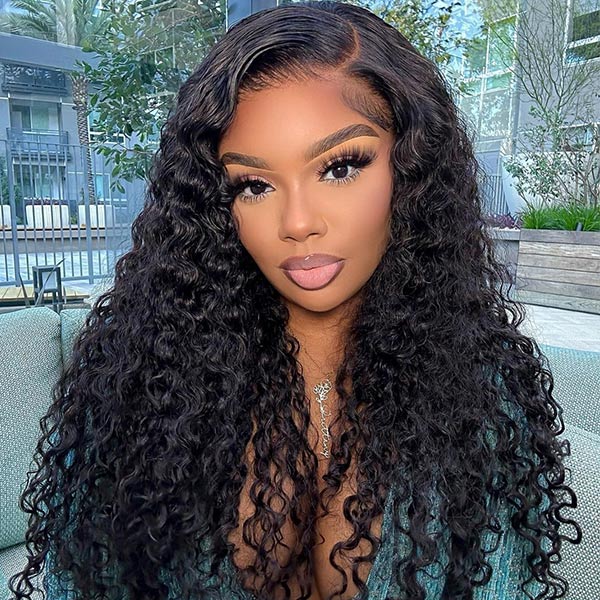 Flash Sale | Water Wave Elastic Drawstring Wear Go Glueless Wig Pre-Cut 9x6 HD Lace Bleached Knots