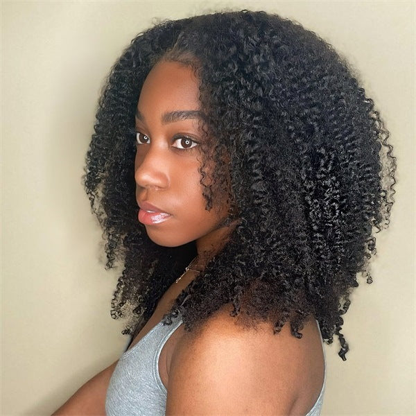 OQ HAIR 9x6 Afro Curly 4C Edges Hairline Snug Fit Drawstring Wear Go Glueless Wig